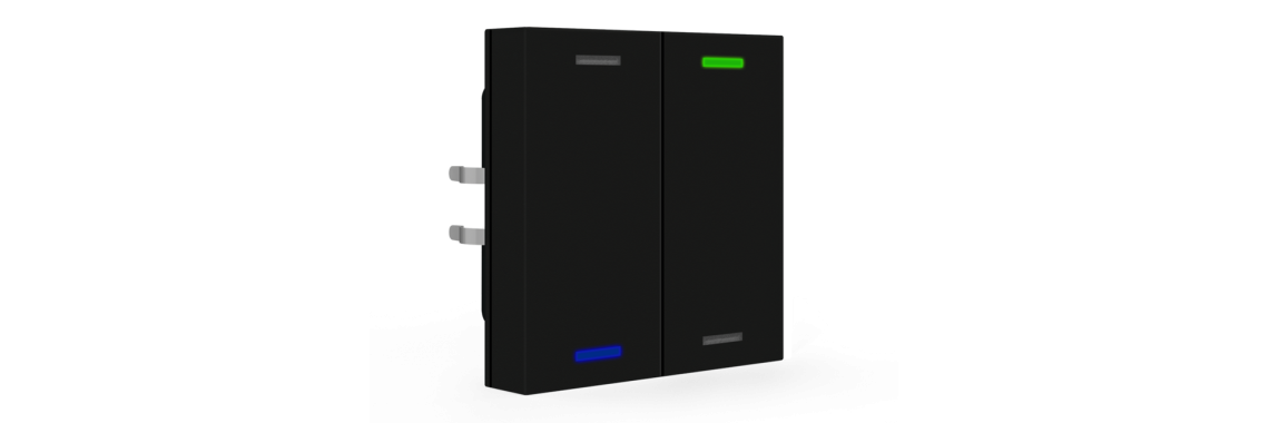 Panel 4 butoane KNX negru